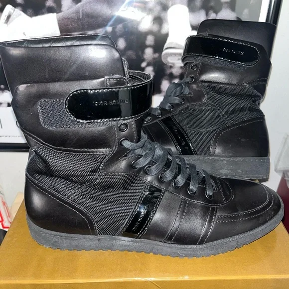 Dior | Shoes | 207 Dior Homme B50 Black Leather High Boots 